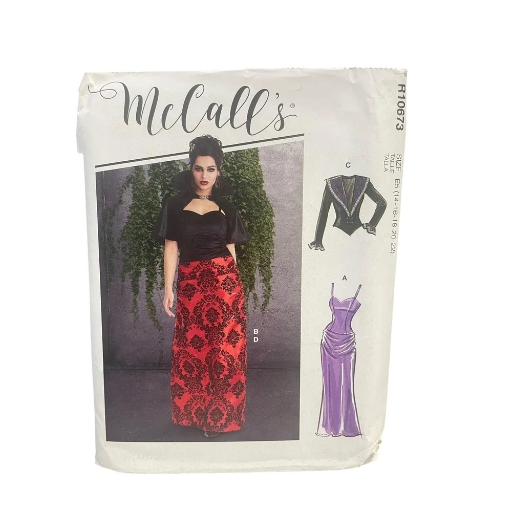 McCall's R10673 Gown Jacket Skirt Costume‎ E5 14-22 Formal Evening Wear